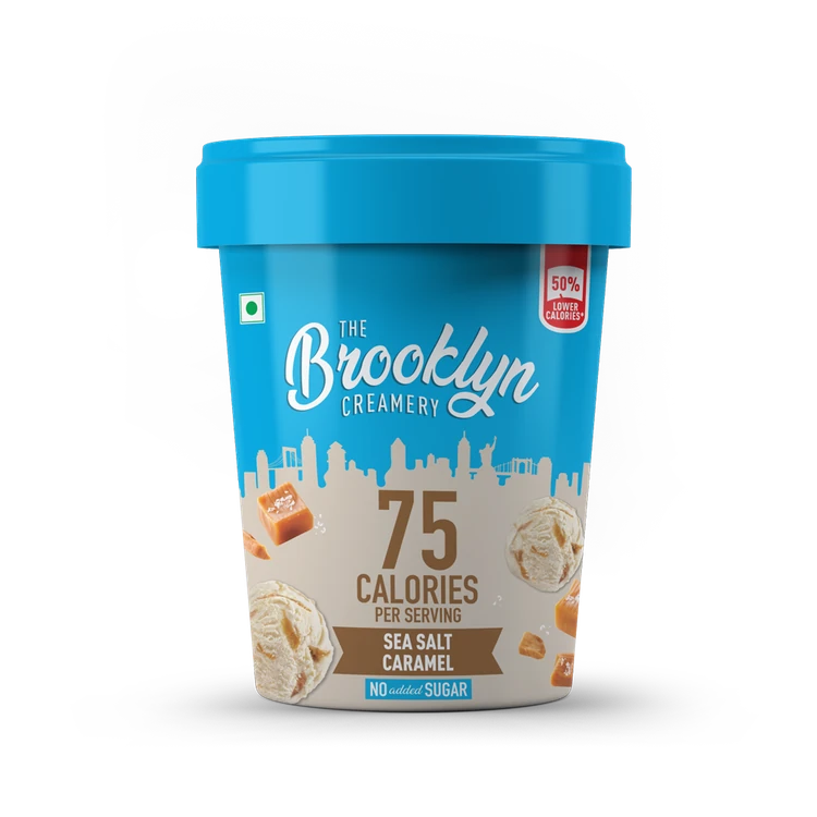 The Brooklyn Creamery Sea Salt Caramel Ice Cream Cup (Low Calorie)