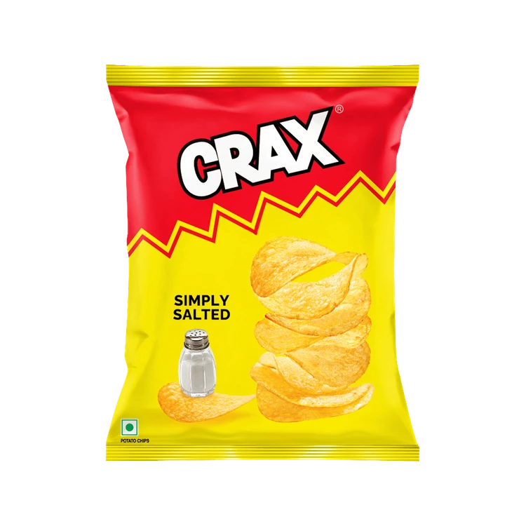 Crax Simply Salted Potato Chips Snacks