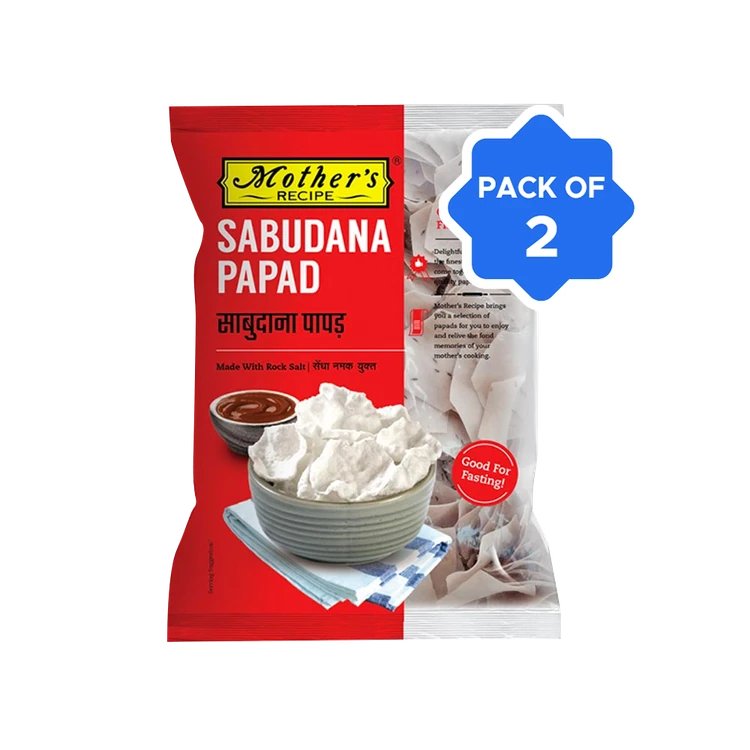 Mother's Recipe Sabudana Papad - Pack of 2