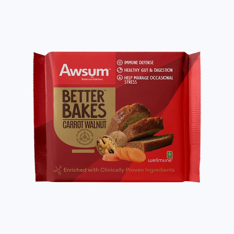 Awsum Carrot Walnut Slice Cake