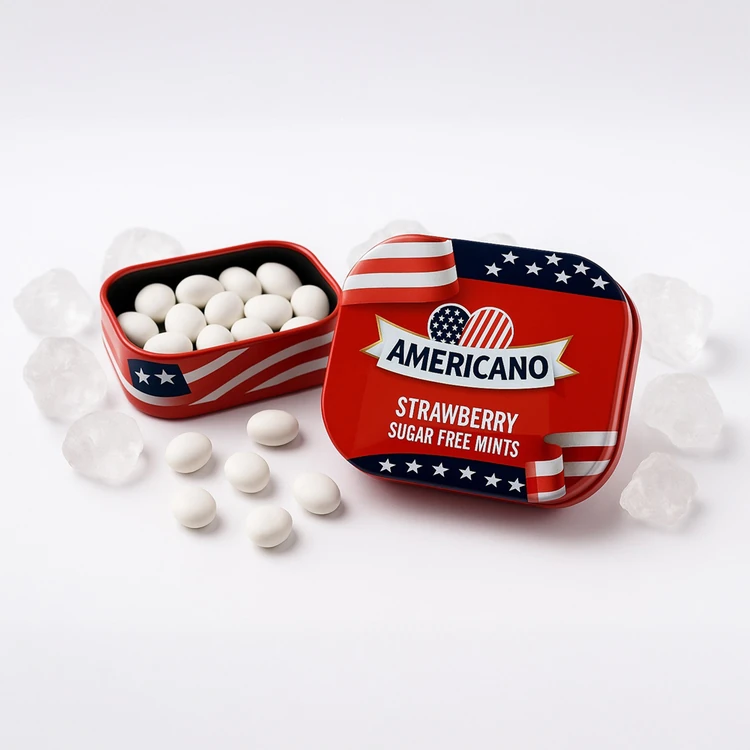 Americano Strawberry Sugar Free Mint Candies