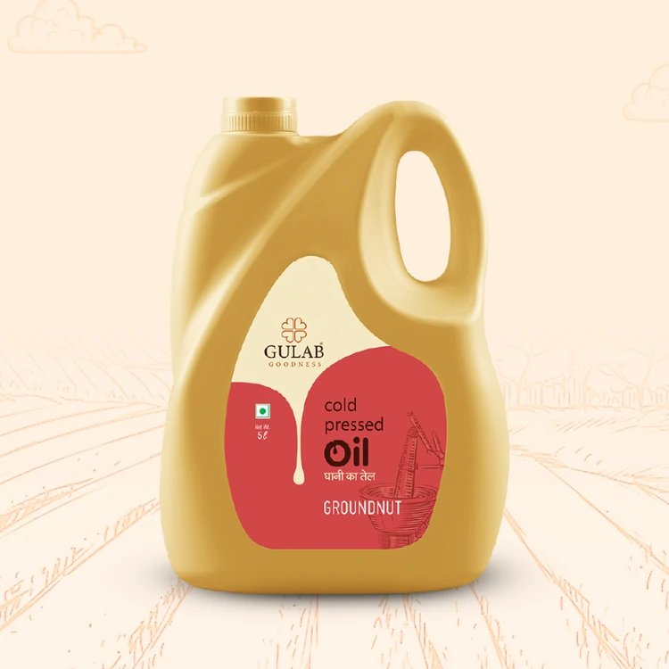 Gulab Premium Cold Pressed Groundnut Oil (Cold Pressed Kadale Enne)