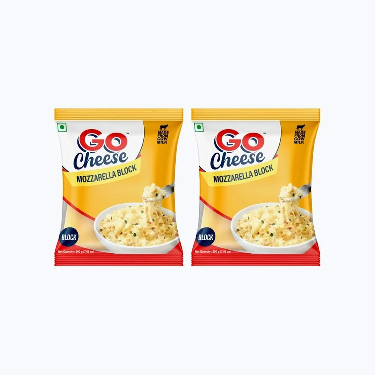 Go Mozzarella Cheese Block - Pack of 2