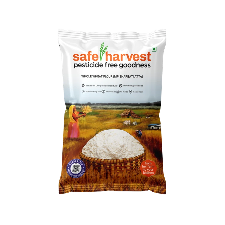 Safe Harvest Wheat Pesticide Free Atta