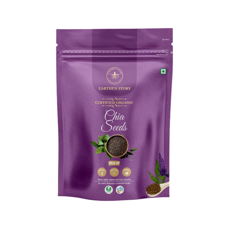Earthen Story Raw & Unroasted Organic Chia Seeds