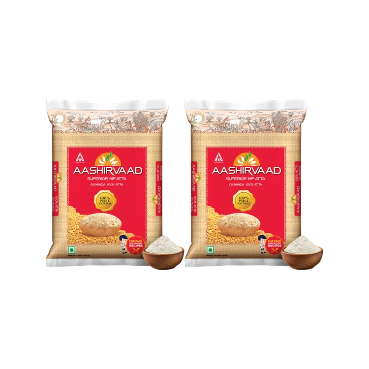 Aashirvaad Superior MP Atta - l kg - Pack of 2 (Godihittu)