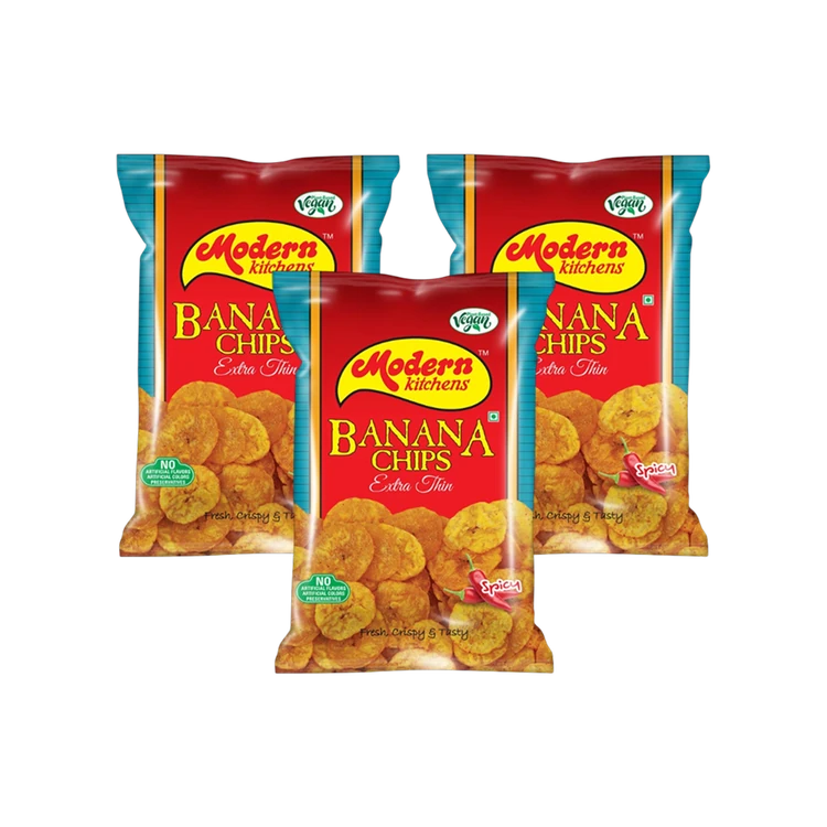 Modern Kitchens Spicy Banana Chips - Pack of 3