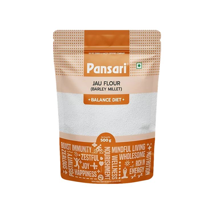 Pansari Barley Flour/Jau Atta - Pack of 2 (Jave Godhi Hittu)