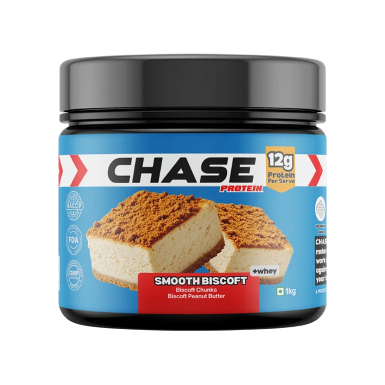 Chase Protein Smooth Biscoft Crunchy Peanut Butter