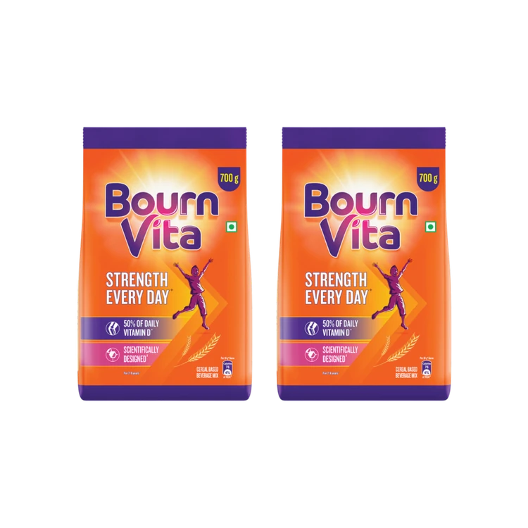 Bournvita Chocolate Drink Mix (Pouch) - Pack of 2