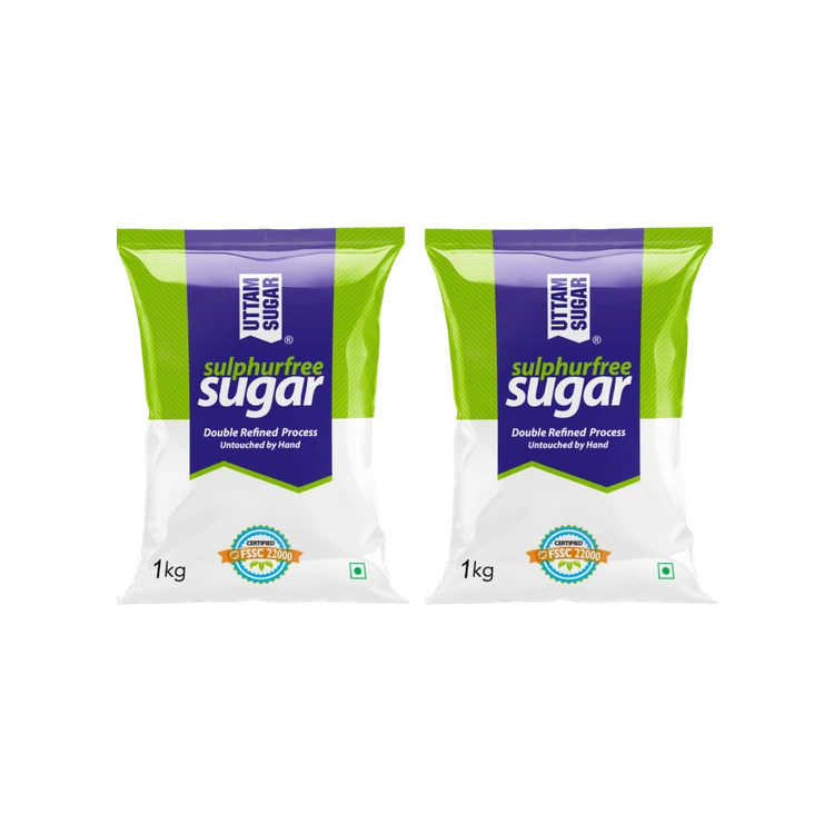 Uttam Sugar Sulphurless Sugar - Pack of 2 (Sulphur Rahitha Sakkare)