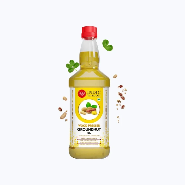 Indic Wisdom Wood Cold Pressed Peanut/ Groundnut Oil (Kadale Enne)