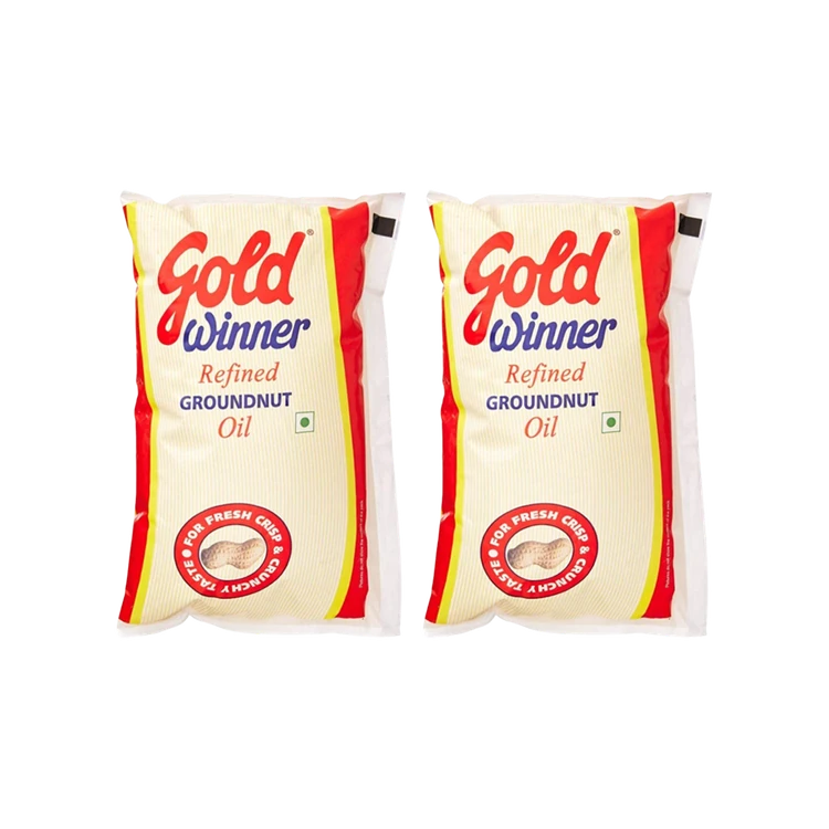 Gold Winner Refined Groundnut Oil - Pack of 2 (Kadale Enne)