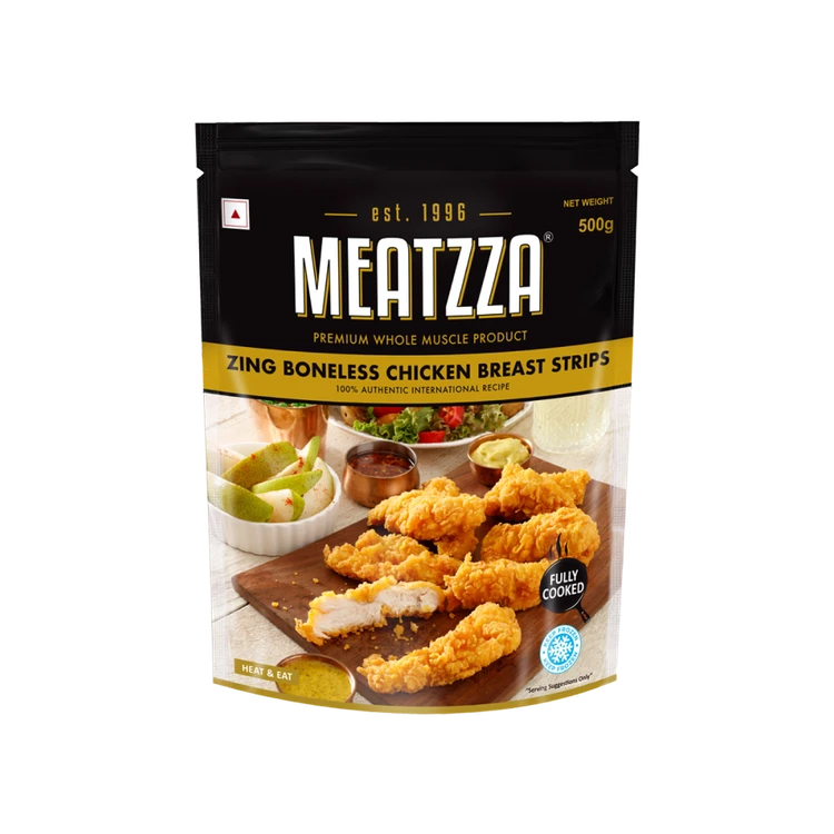 Meatzza Zing Boneless Breast Chicken Strips (Frozen)