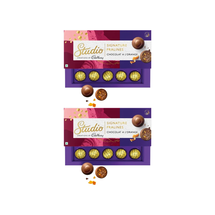 Cadbury Studio Chocolat A L'Orange Signature Pralines Chocolate Gift Pack - Pack of 2