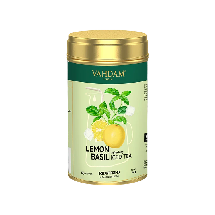 Vahdam Lemon Basil Refreshing Ice Tea Premix