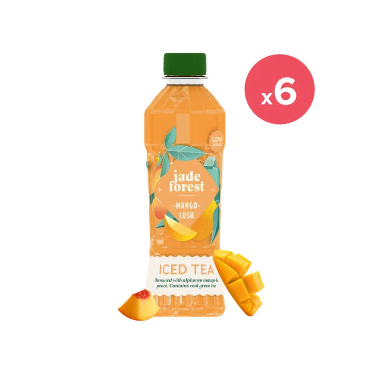 Jade Forest Mango Lush Premium Iced Tea - Pack of 6