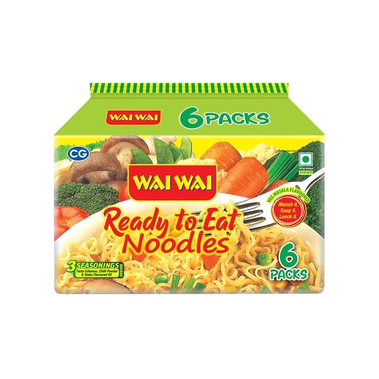 Wai Wai Ready To Eat Veg Masala Flavoured Noodles