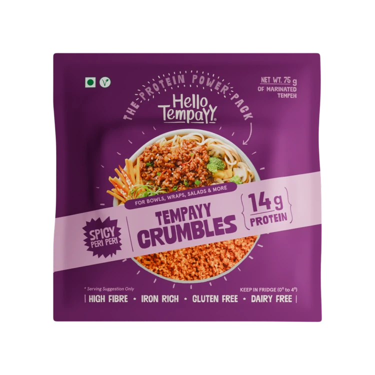 Hello Tempayy 14g Protein Peri Peri Tempeh Crumbles