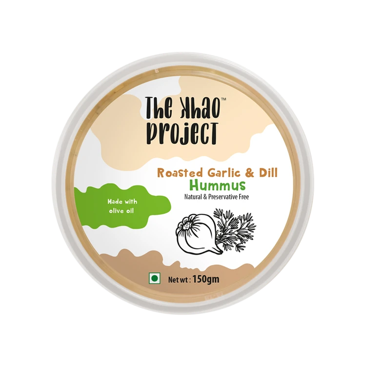 The khao project Roasted Garlic & Dill Hummus Dip