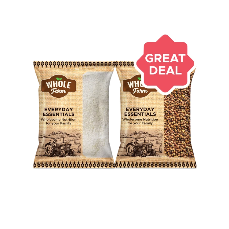 Whole Farm Premium Sooji/Rava +  Premium Kala Chana/Brown Chana Combo