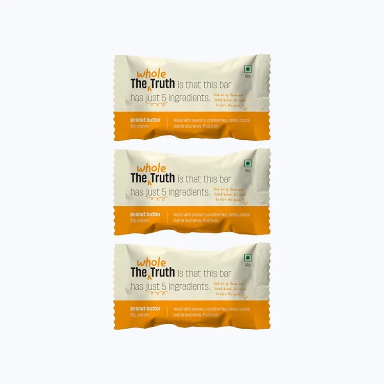 The Whole Truth Peanut Butter Protein Bar - Pack of 3