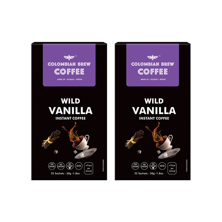 Colombian Brew Coffee Vanilla Instant Coffee - Pack of 2