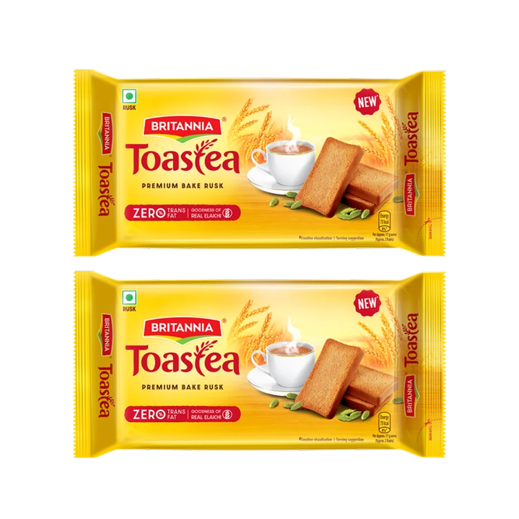 Britannia Toastea Premium Bake Rusk (250 g) - Pack of 2
