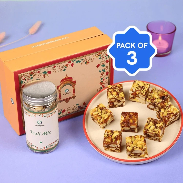 Anveshan Dharohar Dry Fruits Gift Pack - Pack of 3 (Dry Fruits Udugore Pack)