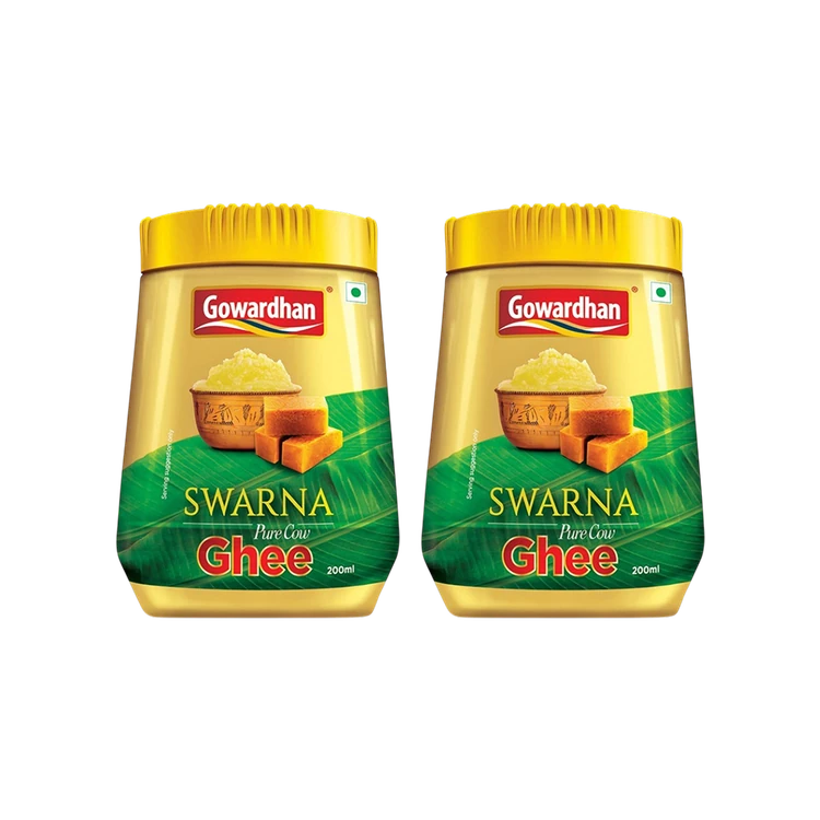 Gowardhan Swarna Pure Cow Ghee - Pack of 2 (Hasuvina Tuppa)