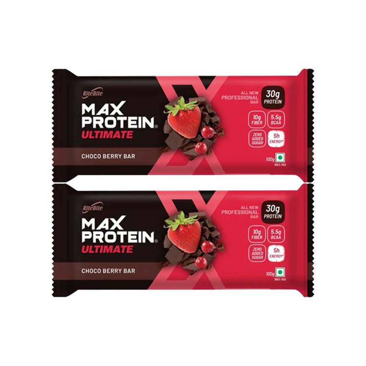 RiteBite Max Protein Choco Berry 30 g Protein Bar - Pack of 2
