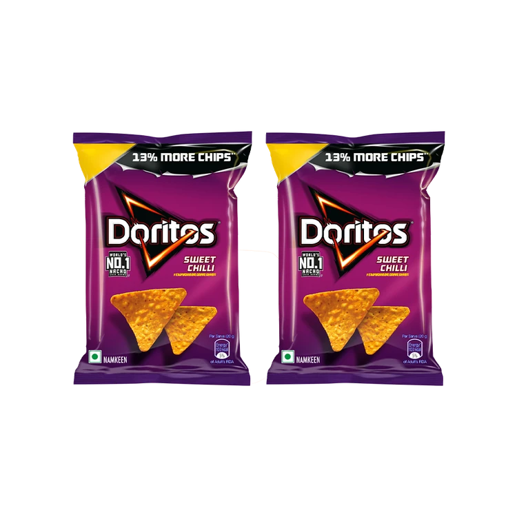 Doritos Sweet Chilli Flavour Nachos - Pack of 2