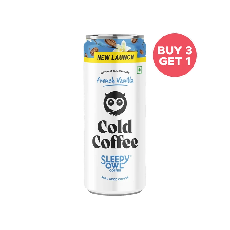 Sleepy Owl French Vanilla Cold Coffee Can - Buy 3 Get 1 Free
