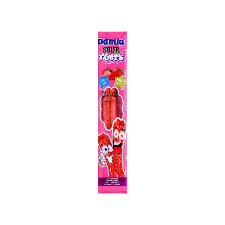 DAMLA Sour Tube Candy (Strawberry Flavour)