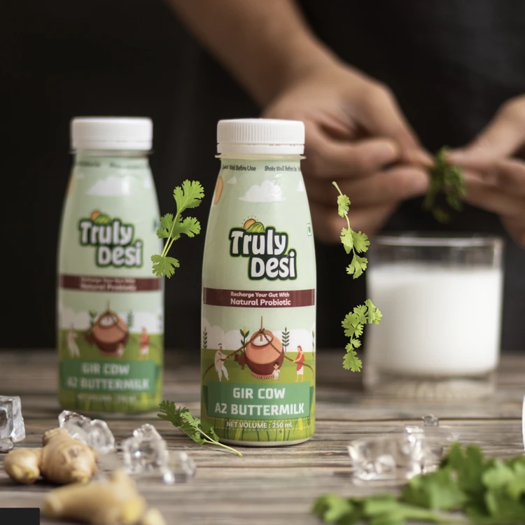 Truly Desi Gir Cow A2 Salted Buttermilk - 250 ml