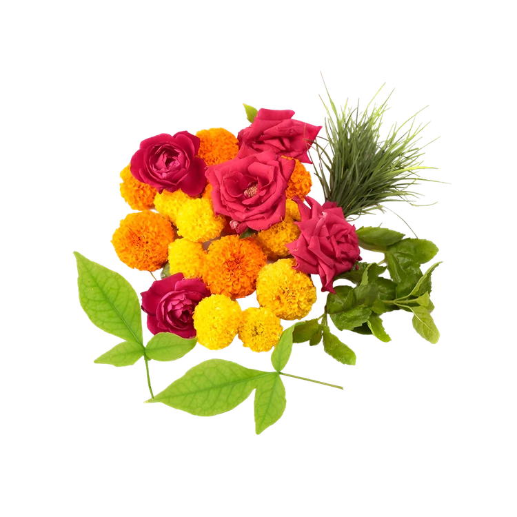 Pooja Flowers & Greens Mix Special Offer