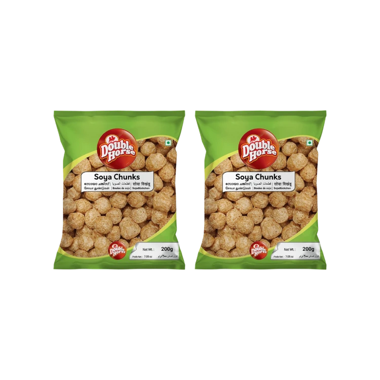Double Horse Soya Chunks - Pack of 2