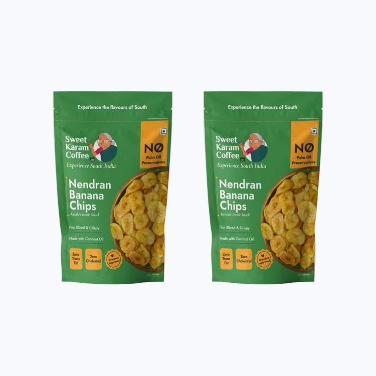 Sweet Karam Coffee Nendran Banana Chips - Pack of 2