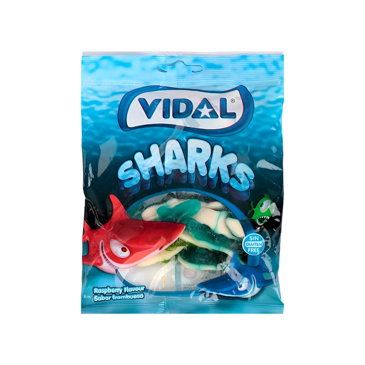 Vidal Raspberry Flavour Shark Jelly Candy