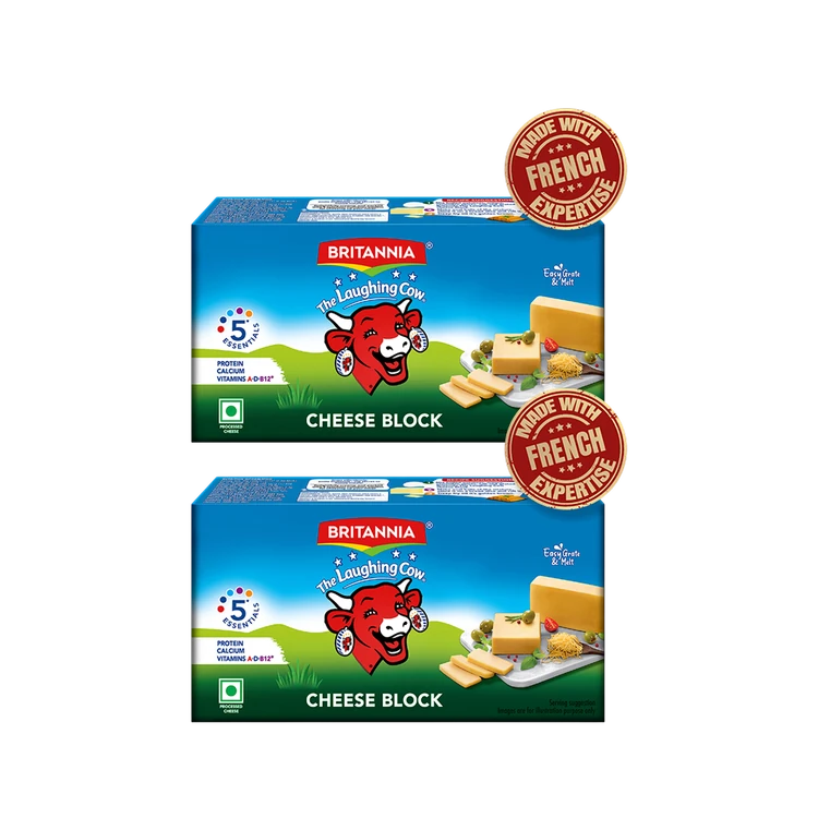 Britannia Laughing Cow Cheese Block - Pack of 2