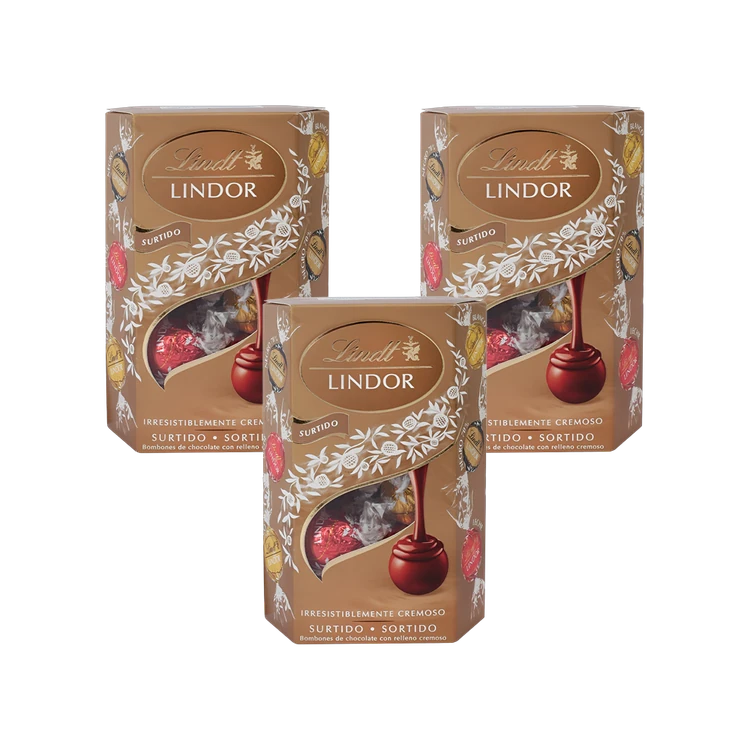 Lindt Lindor Assorted Chocolate Gift Pack - Pack of 3