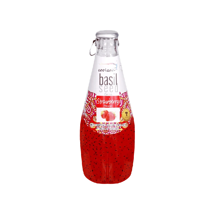 Coolzaa Strawberry Basil Seed Juice