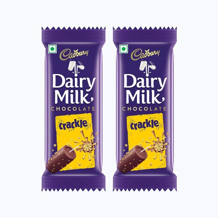 Cadbury Dairy Milk Crackle Milk Chocolate Bar - Pack of 2