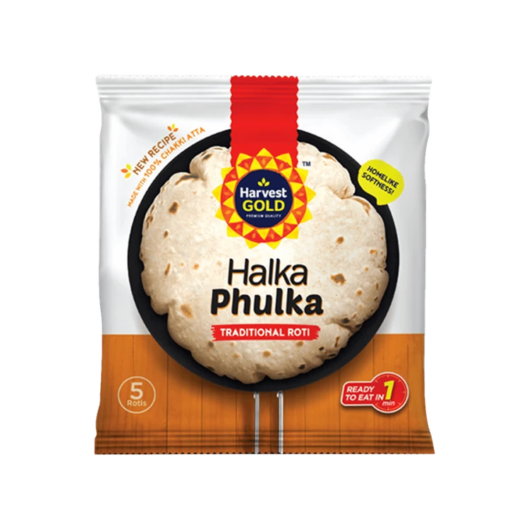 Harvest Gold Halka Phulka 100% Chakki Atta Whole Wheat Roti / Chapati