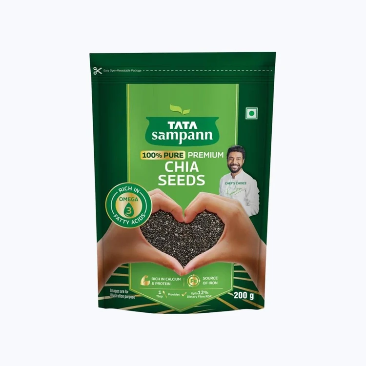 Tata Sampann 100% Pure Chia Seeds (Chia Beeja)