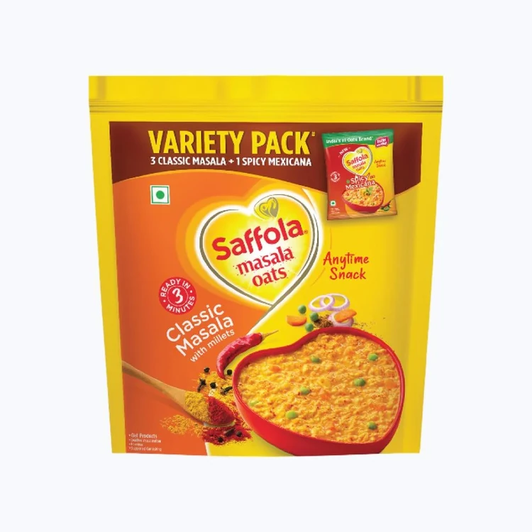 Saffola Classic Masala & Spicy Mexican Flavoured Oats