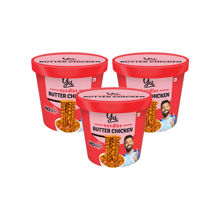 Yu Butter Chicken Cup Noodles - Pack of 3