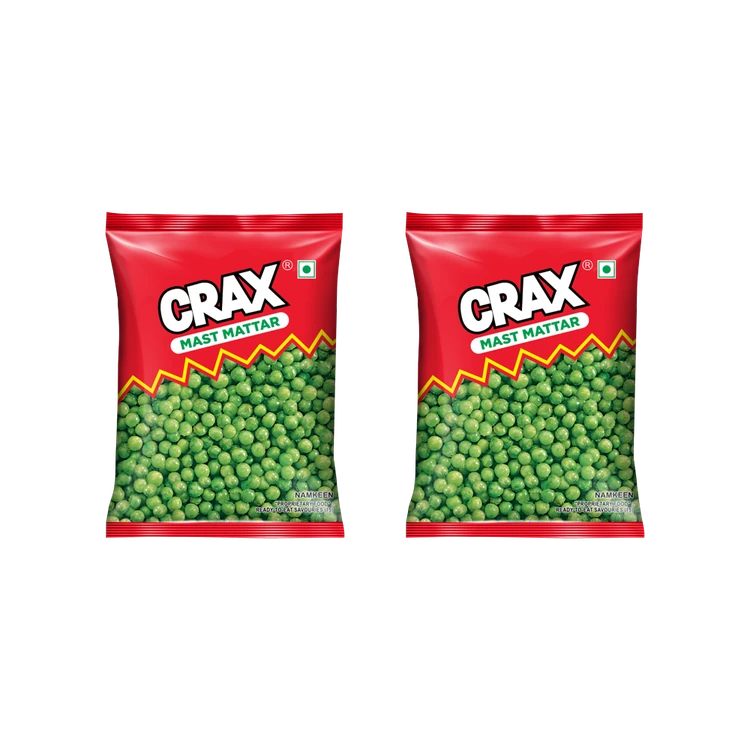 Crax Mast Mattar Green Pea Snack - Pack of 2