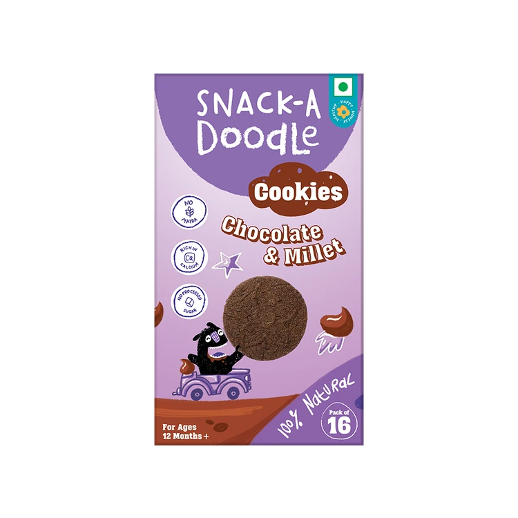 Snack-A-Doodle Crunchy Chocolate Millet Baby Cookies