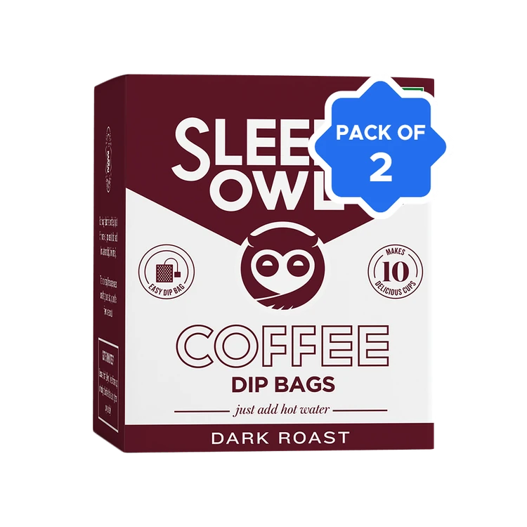 Sleepy Owl Dark Roast Hot Brew Coffee Bags - Pack of 2